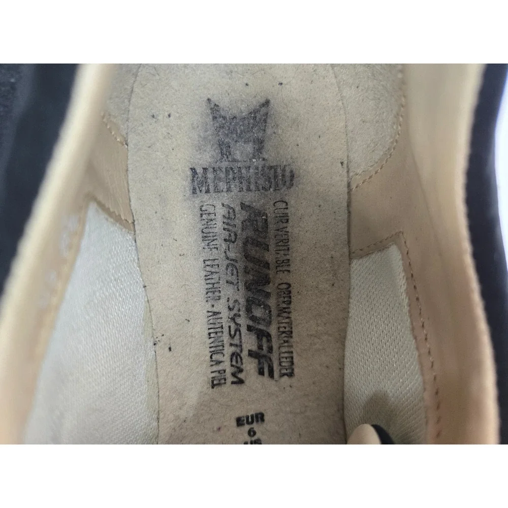 Mephisto Rebeca Perf Black Nubuck Leather Walking Shoes Womens 8.5‎ US 6 EUR